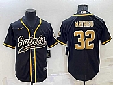 Men's New Orleans Saints #32 Tyrann Mathieu Black Stitched MLB Cool Base Nike Baseball Jersey,baseball caps,new era cap wholesale,wholesale hats